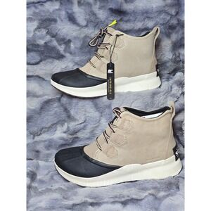 NWT Sorel WOMEN'S OUT N ABOUT III CLASSIC WATERPROOF BOOT SZ 10 Taupe Black